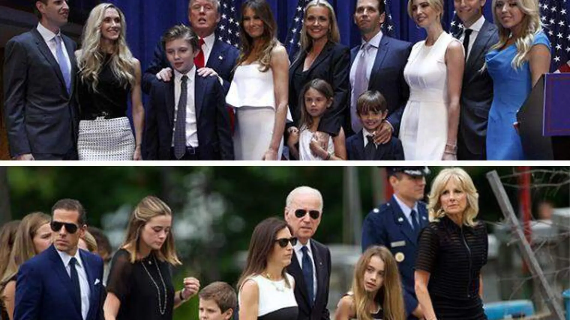 Familia Trump y Biden